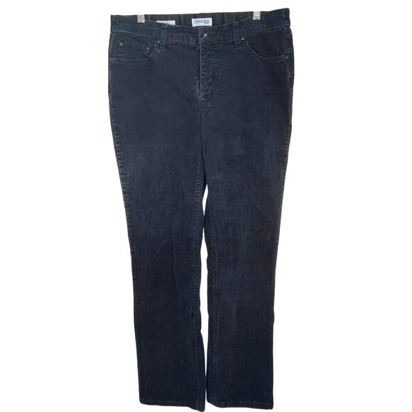 St. John's Bay straight leg corduroy pants, black, size 10, EUC - Picture 1 of 10